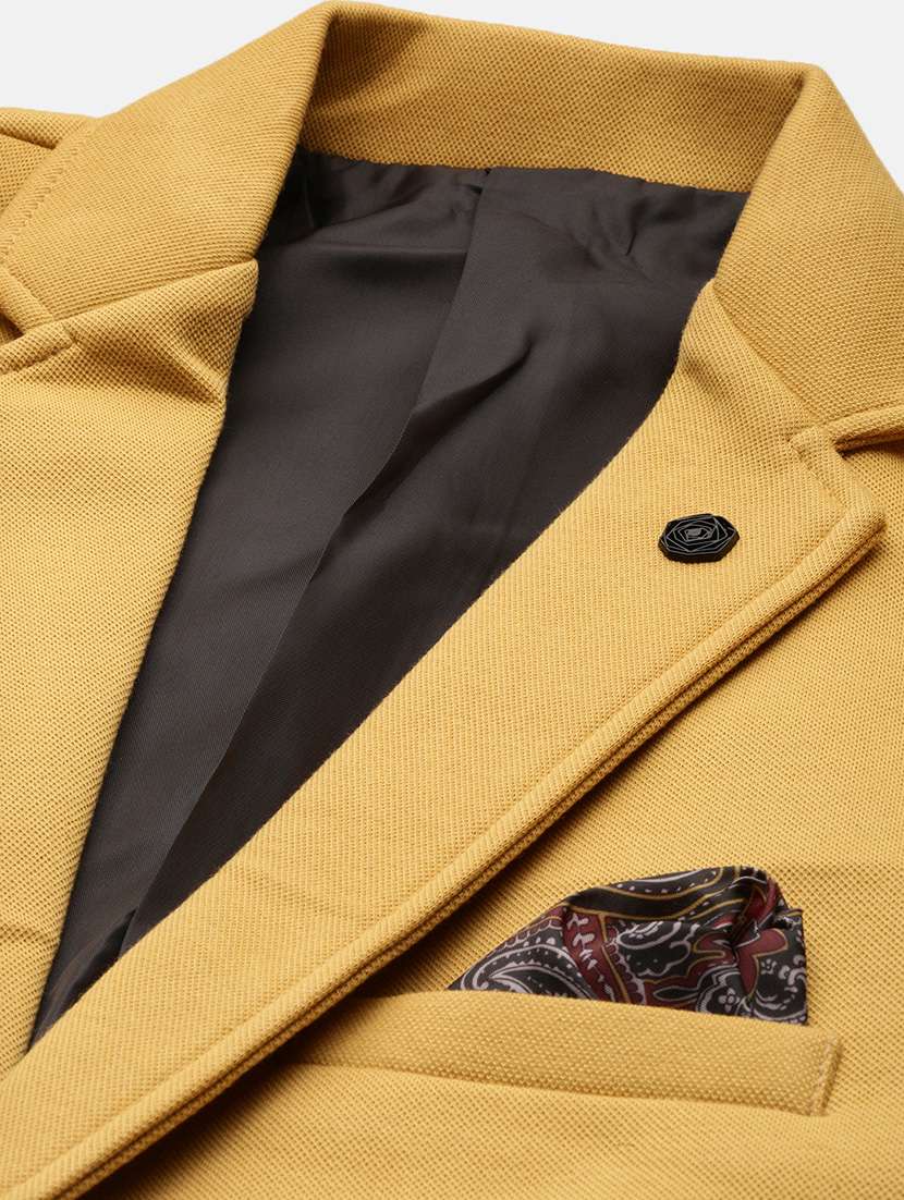 men's solid notched lapel single breasted blazer - 21276880 -  Standard Image - 7