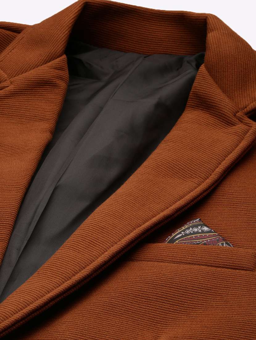 men's solid notched lapel single breasted blazer - 21276902 -  Standard Image - 7