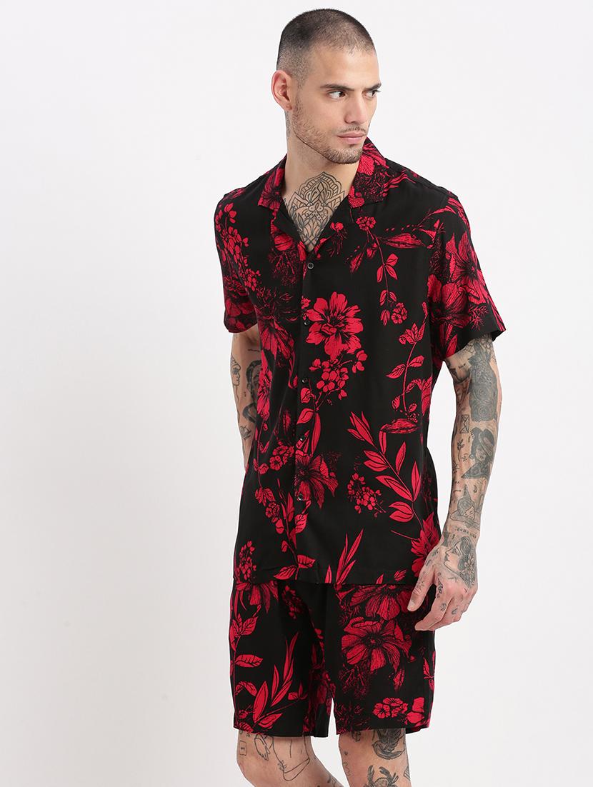 men printed cotton co-ord set - 21276936 - Standard Image - 2