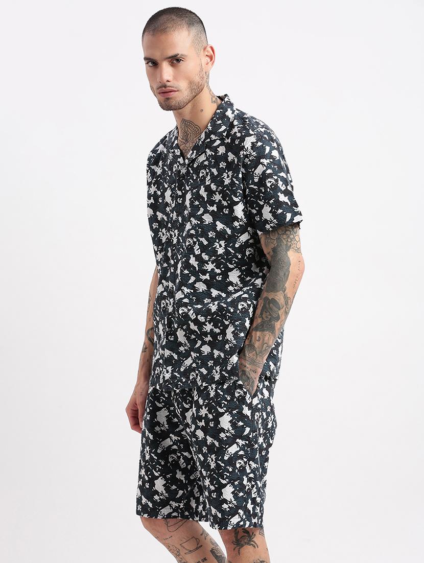 men printed cotton co-ord set - 21276943 - Standard Image - 2
