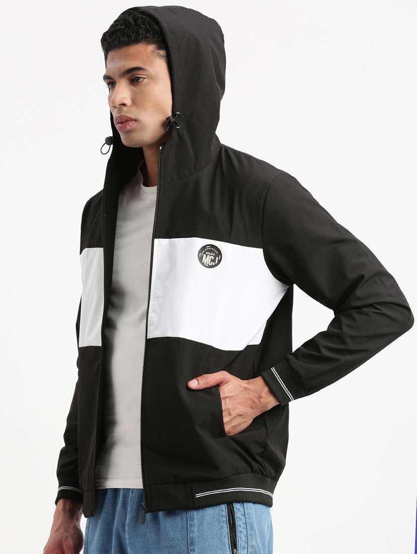 men long sleeves hooded neck bomber jacket - 21277078 -  Standard Image - 2