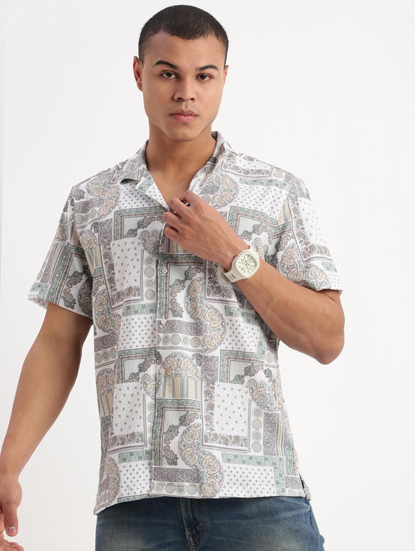 men printed casual shirt - 21277163 - Standard Image - 2