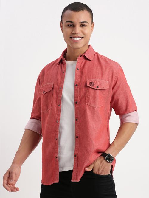 men solid casual shirt - 21277171 - Standard Image - 0