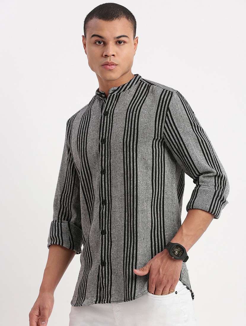 men striped casual shirt - 21277208 - Standard Image - 2