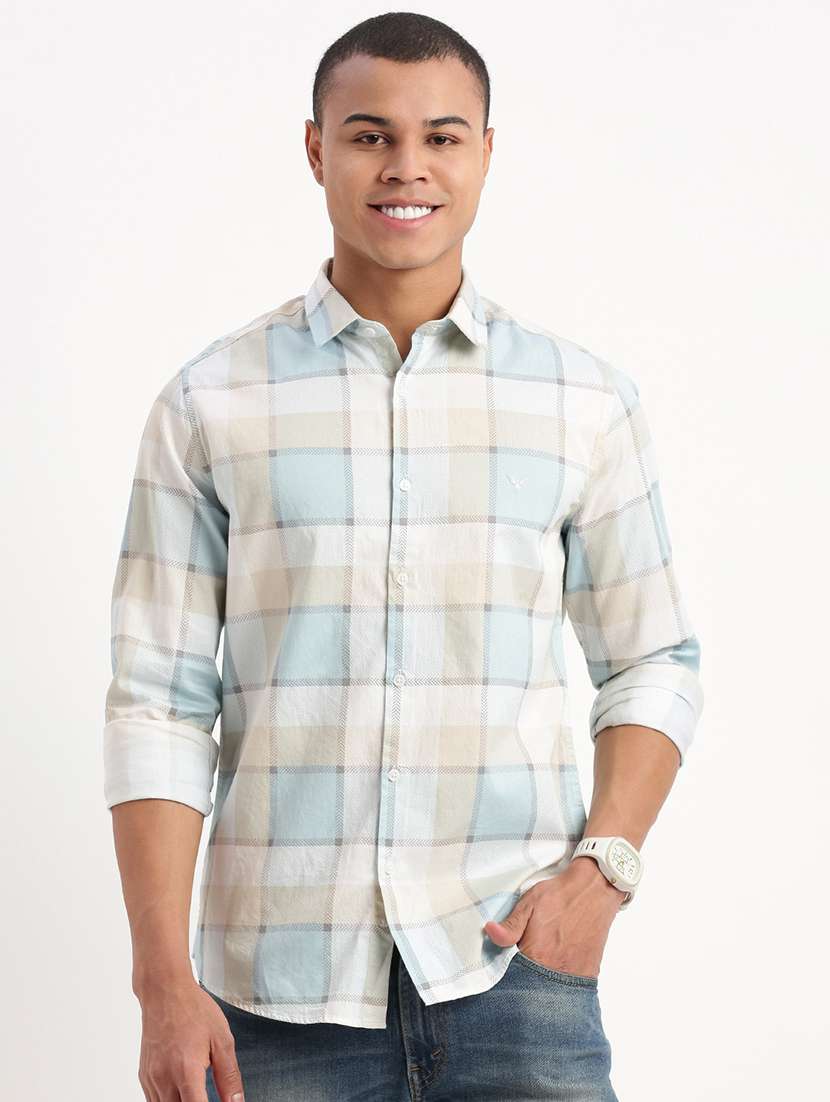 men checkered casual shirt - 21277226 - Zoom Image - 0