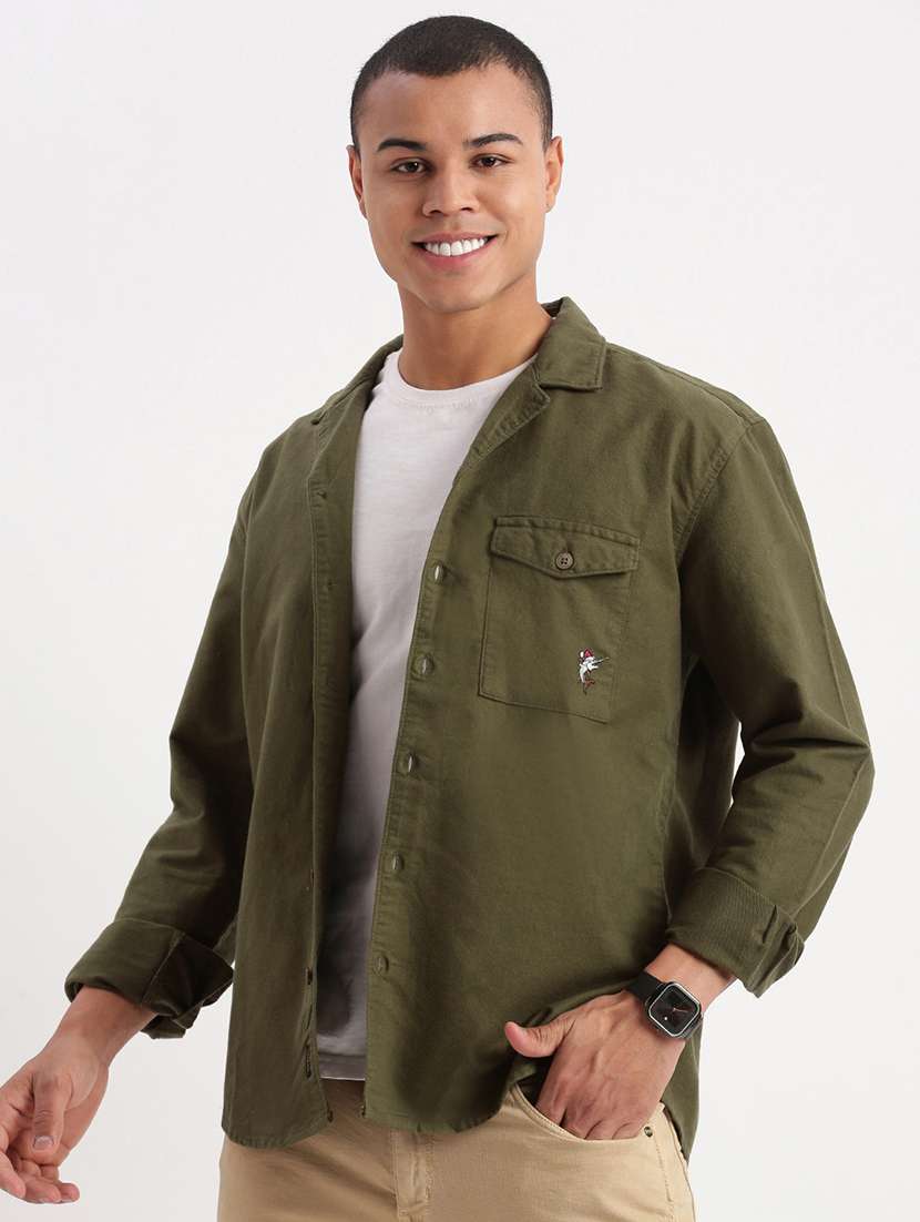 men solid casual shirt - 21277229 -  Standard Image - 2