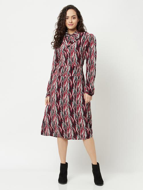 women multi color printed a-line dress - 21277330 -  Standard Image - 0