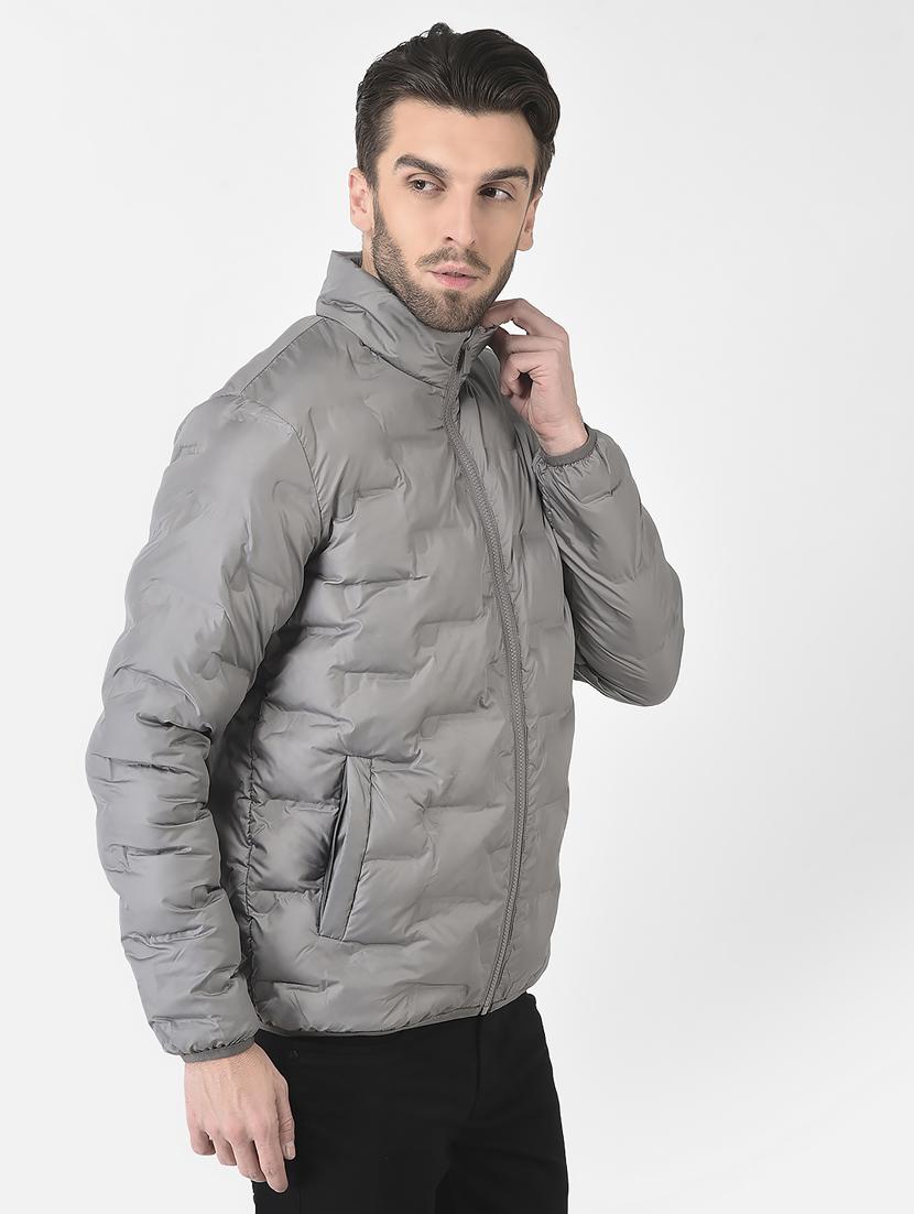 men solid long sleeve quilted jacket - 21277375 - Standard Image - 2