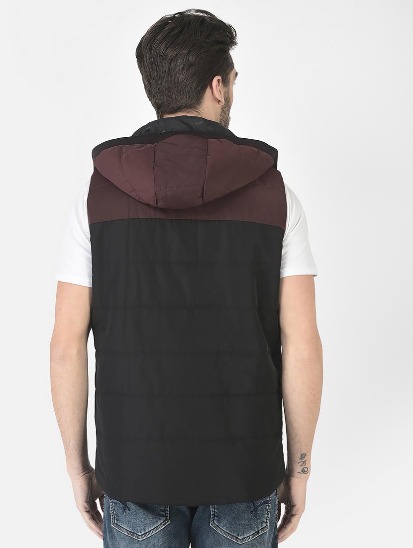 men black color block casual jacket - 21277381 - Standard Image - 2