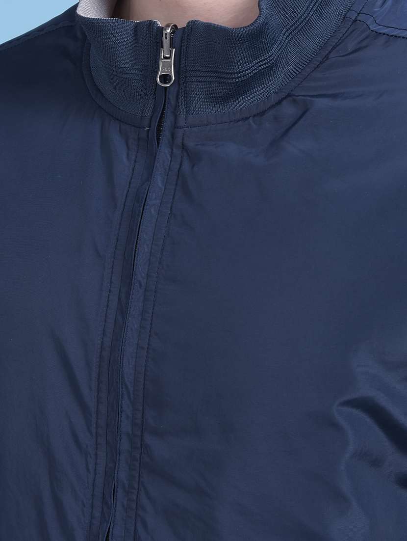 navy blue polyester casual jacket - 21277415 -  Standard Image - 7