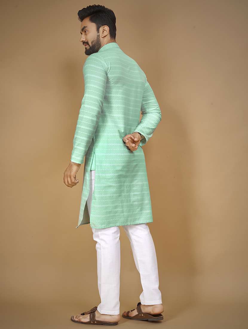 men long sleeve printed long kurta - 21277557 -  Standard Image - 2