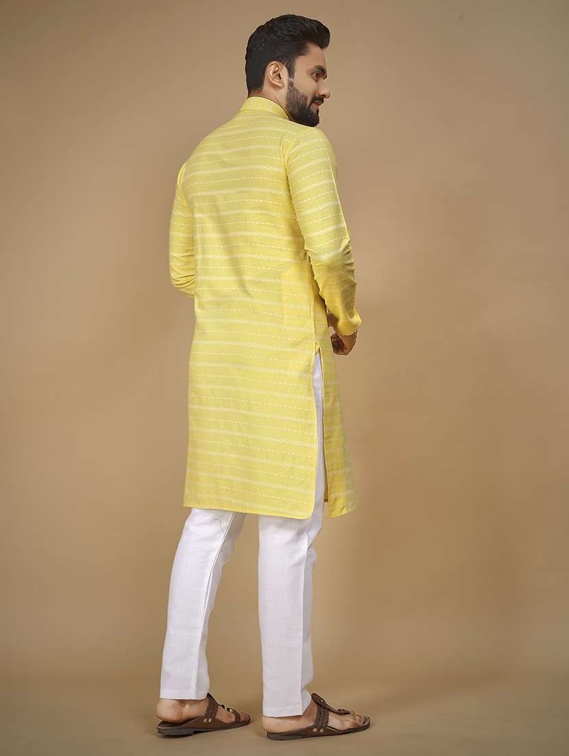 men long sleeve printed long kurta - 21277560 -  Standard Image - 2