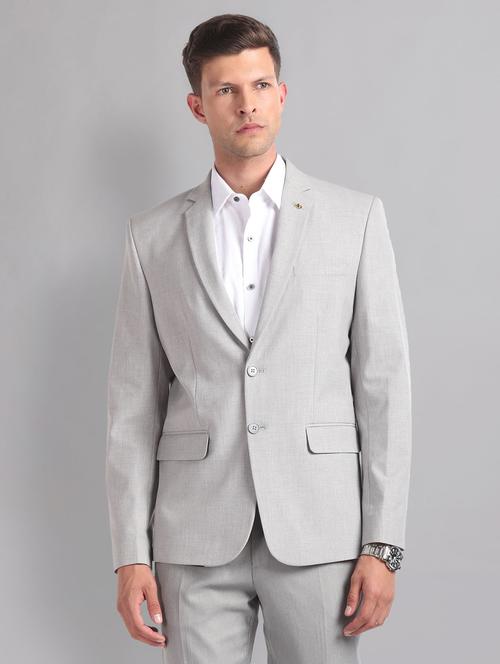 men long sleeved solid single breasted formal blazer - 21278074 -  Standard Image - 0