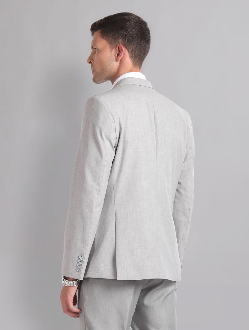 men long sleeved solid single breasted formal blazer - 21278074 - Standard Image - 2