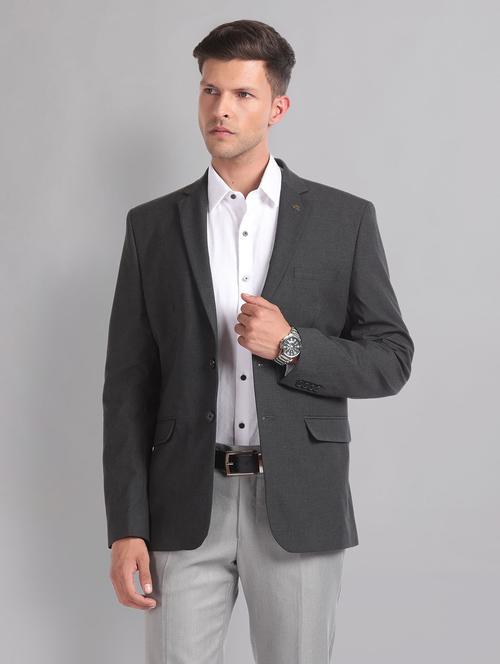 men long sleeved solid single breasted formal blazer - 21278075 -  Standard Image - 0