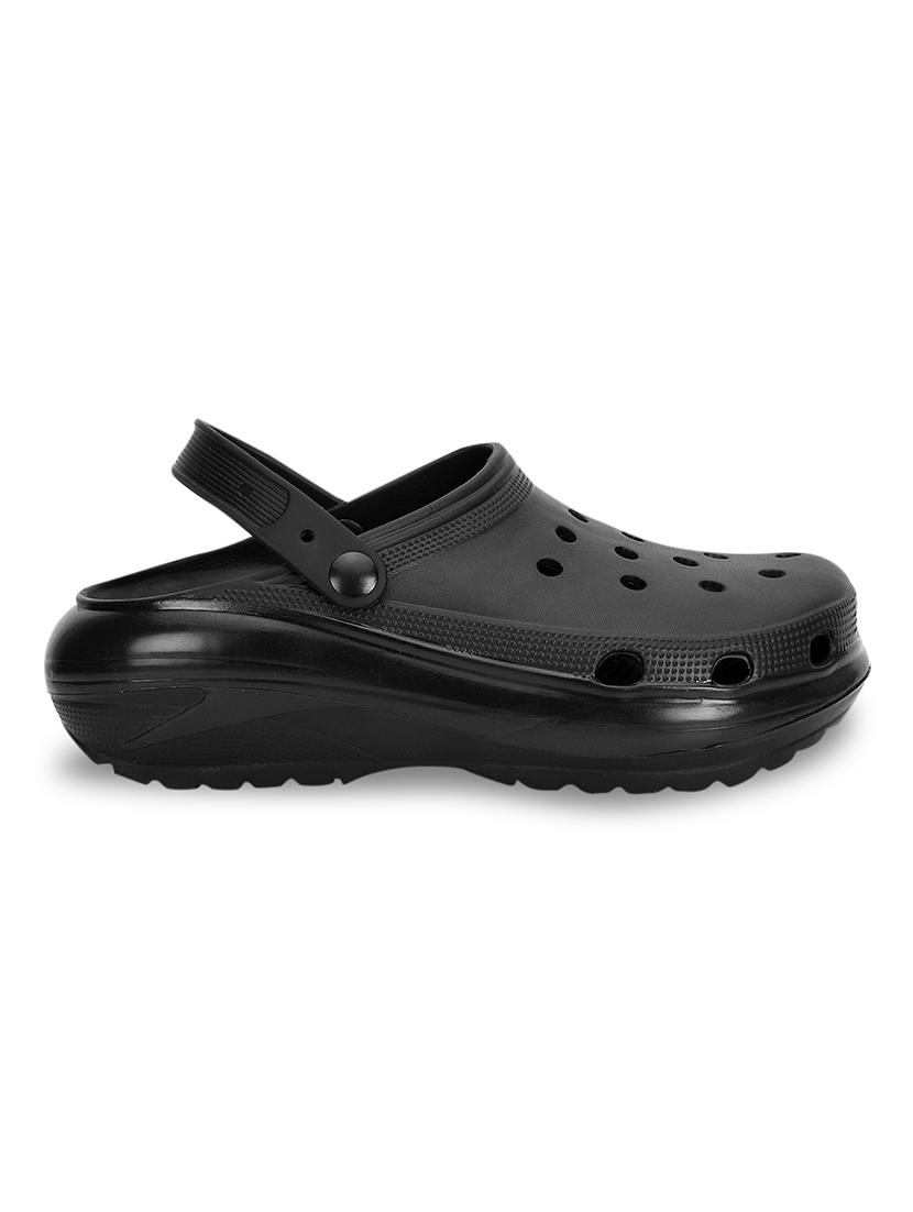 black slip on clogs - 21278258 - Standard Image - 2