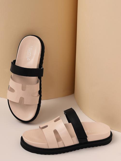 pink pu slides flip flops - 21278260 -  Standard Image - 0