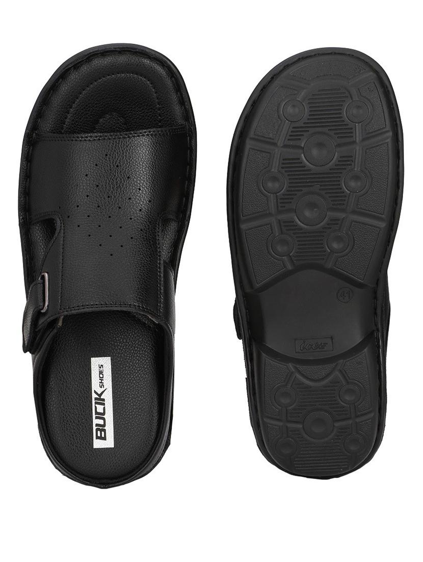 bucik bck074 lightweight comfort summer trendy premium stylish men black sandals - 21278363 - Standard Image - 2