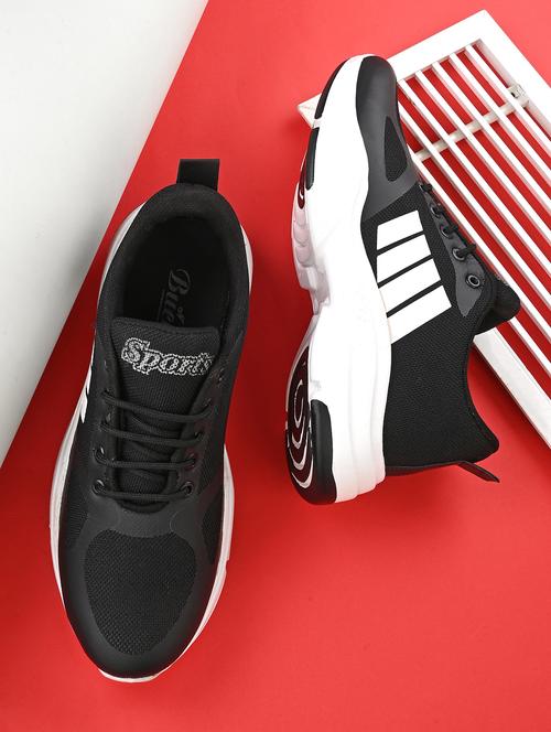 bucik white black bck4047 lightweight comfort summer trendy premium stylish running shoes for men  - 21278568 -  Standard Image - 0
