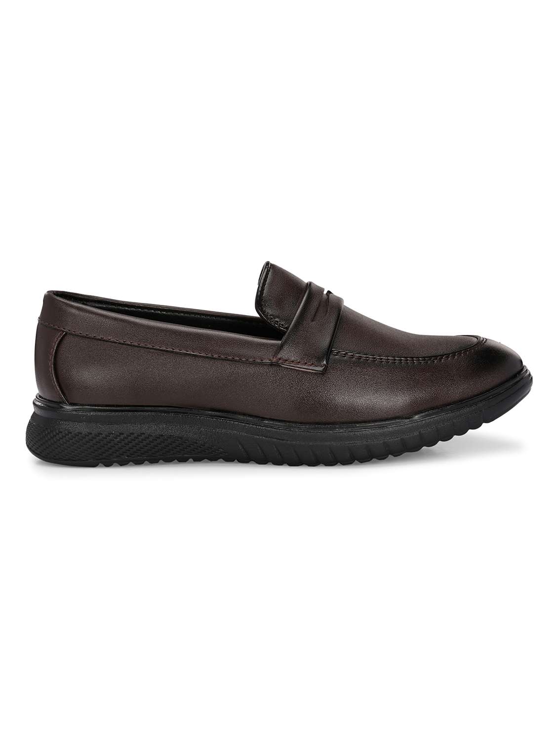 brown synthetic slip on loafers - 21278709 -  Standard Image - 2