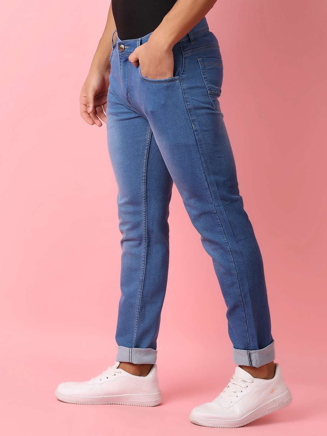 men mid rise plain jeans - 21279000 -  Standard Image - 2