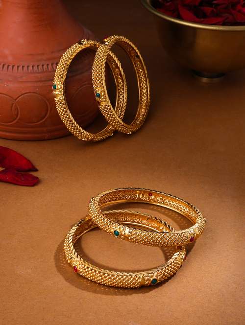 gold alloy bangle set of 4 - 21279169 -  Standard Image - 0
