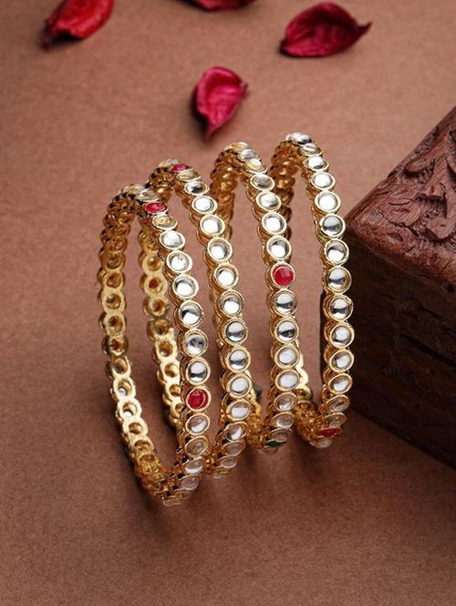 gold alloy bangle set of 4 - 21279194 -  Standard Image - 0