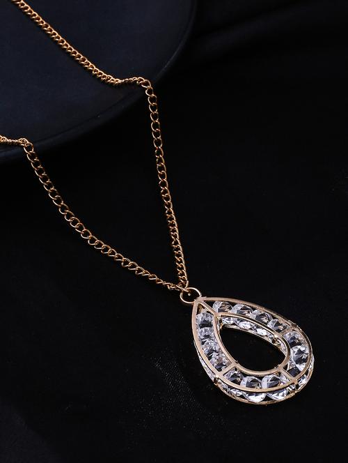 gold metal chain necklace - 21279317 - Standard Image - 0