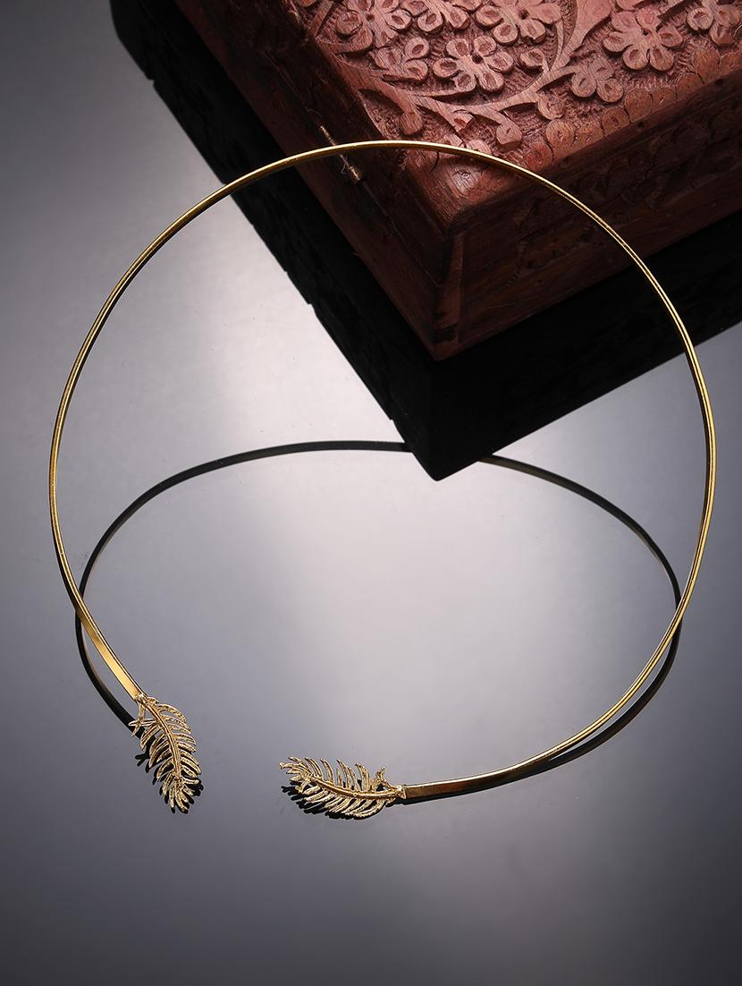 gold metal choker necklace - 21279318 - Zoom Image - 0