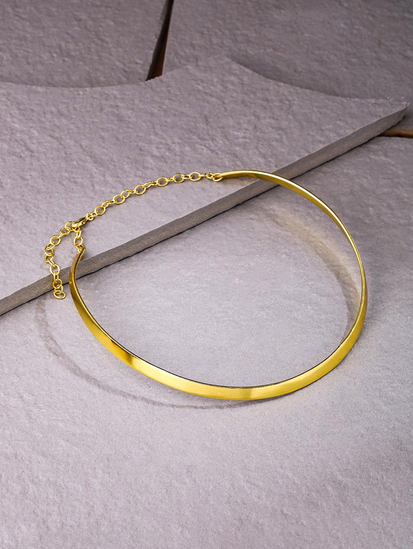 gold metal choker necklace - 21279324 - Zoom Image - 0