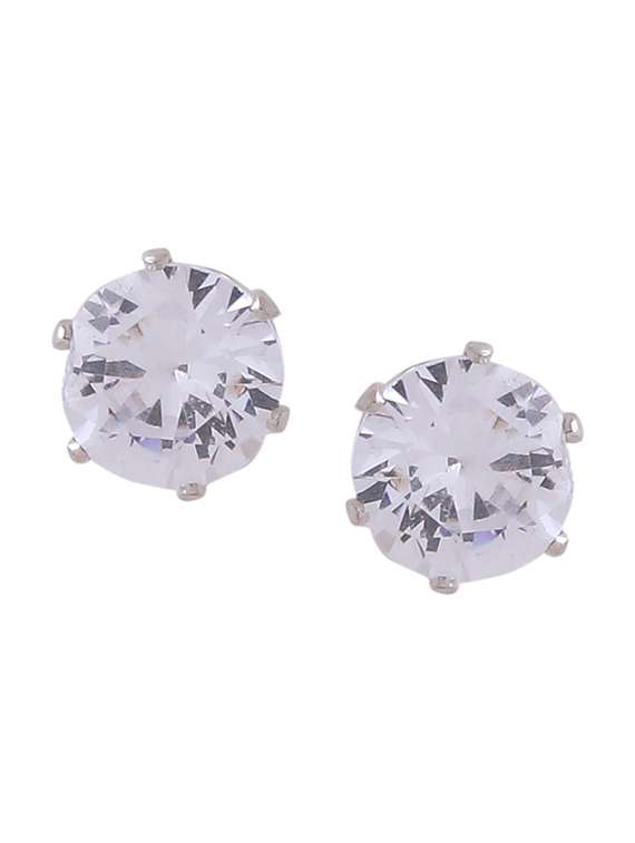 silver stainless steel stud earrings