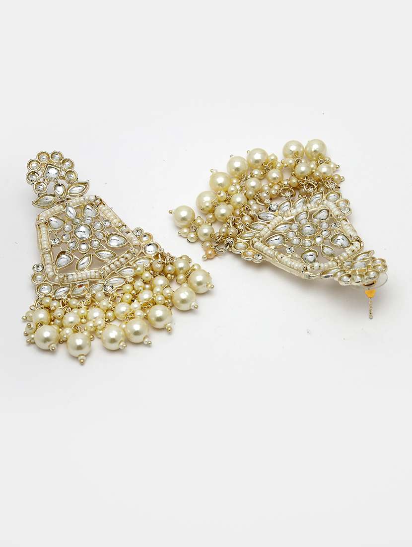 gold metal drop earrings - 21279414 -  Standard Image - 2