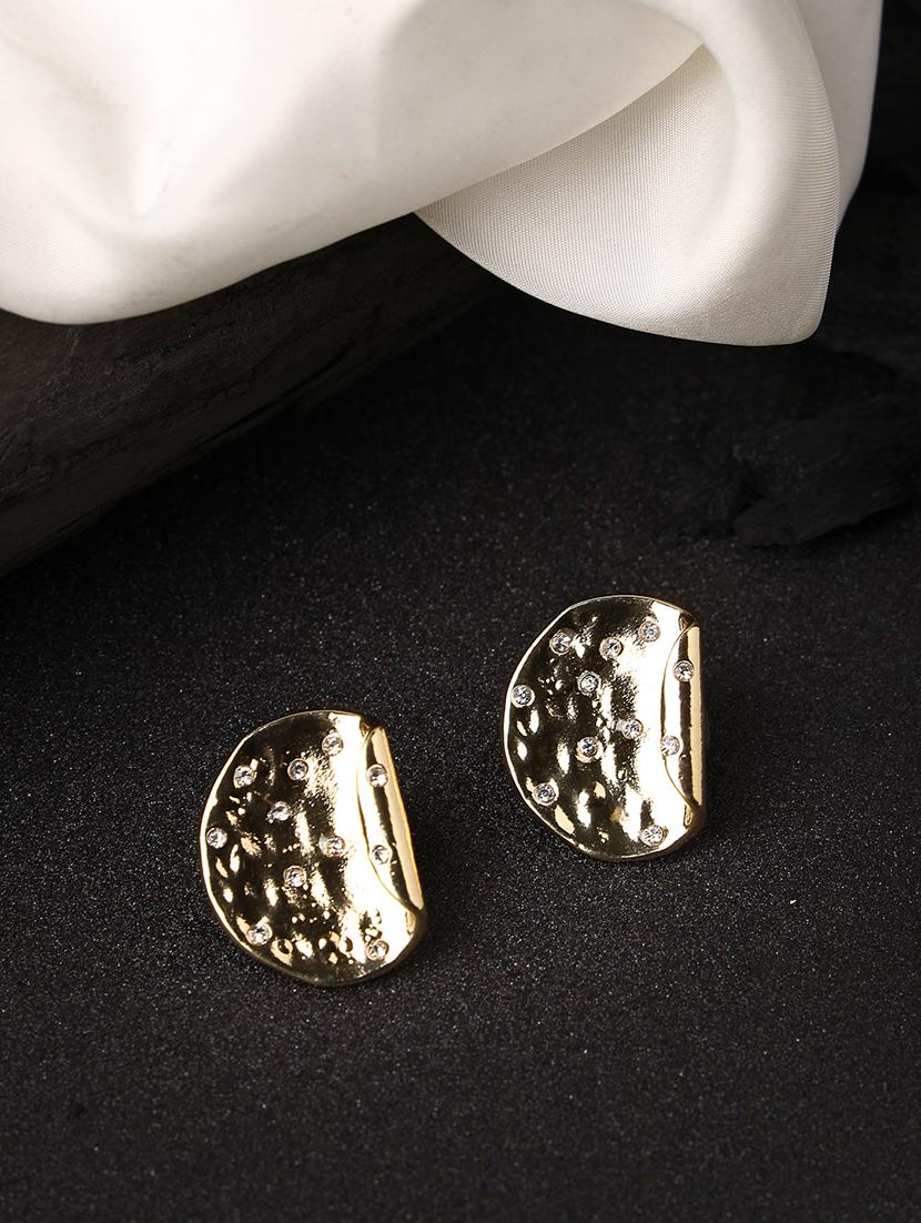 gold metal studs earrings - 21279415 -  Zoom Image - 0