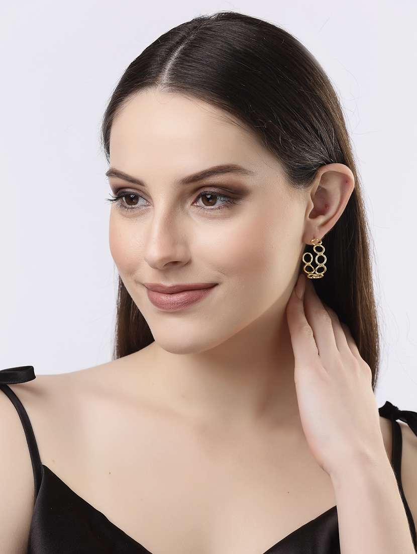 Women Gold Plated Hoop Earrings