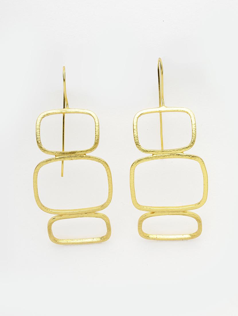 gold alloy drop earring - 21279455 -  Zoom Image - 0