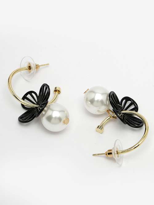 gold brass drop earrings - 21279456 - Standard Image - 0