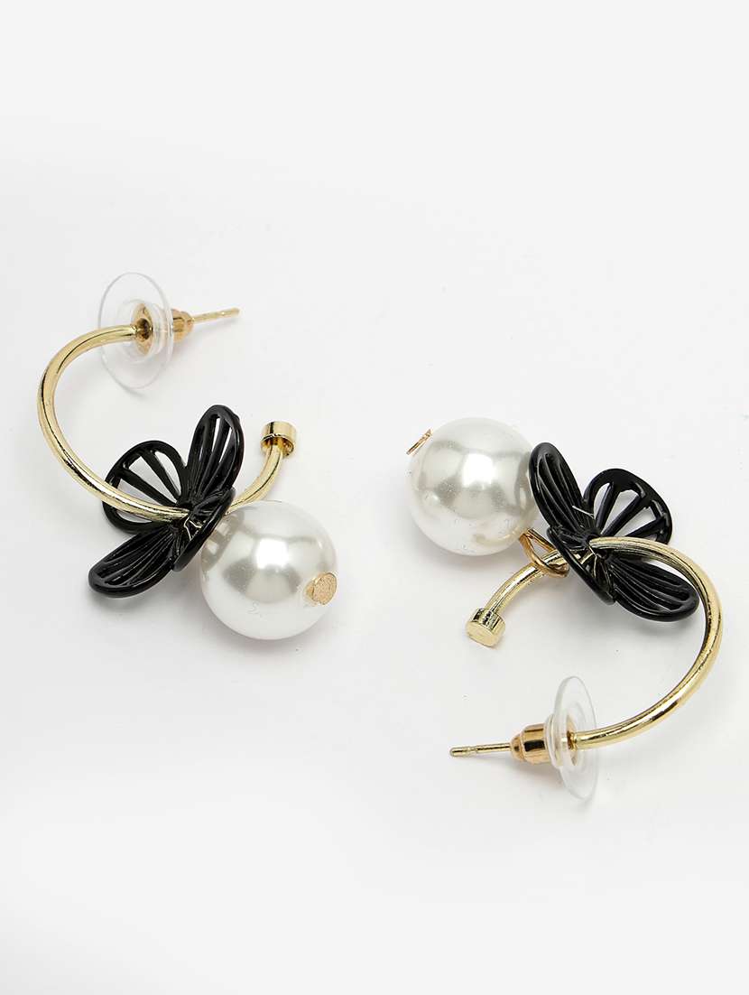 gold brass drop earrings - 21279456 - Zoom Image - 0