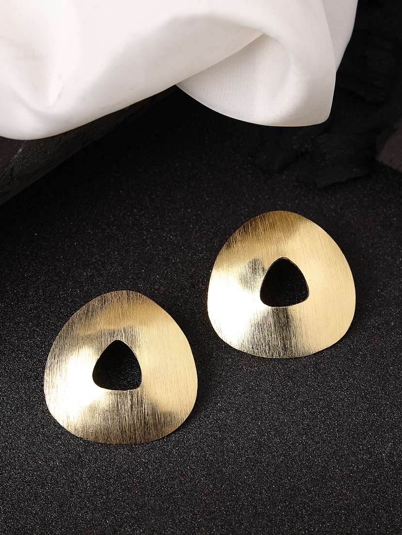 Gold Alloy Stud Earring
