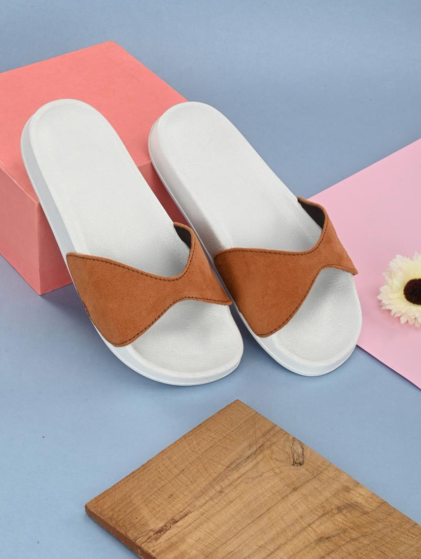 bucik tan women bck9020 lightweight comfort summer trendy premium stylish slides - 21279799 - Zoom Image - 0