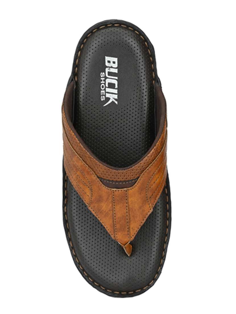 bucik tan men bck8095 lightweight comfort summer trendy premium stylish flip flops - 21279826 - Standard Image - 2