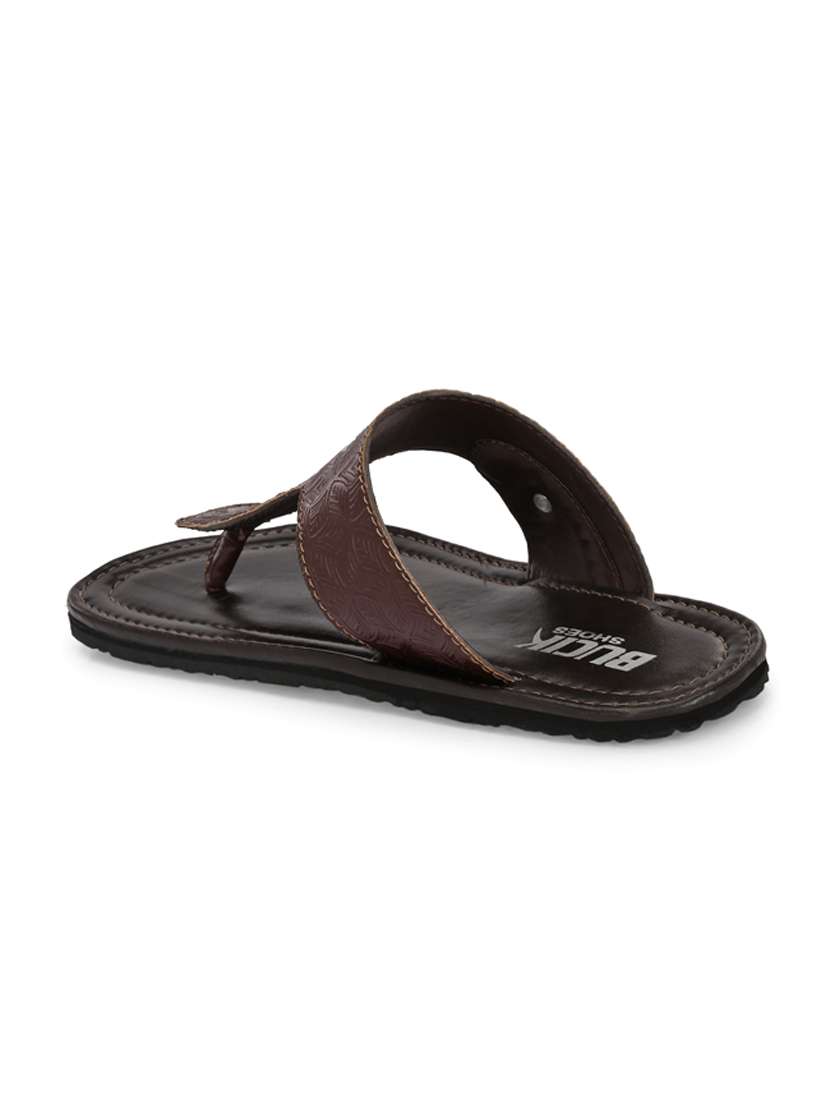 brown synthetic toe separator slippers - 21279887 -  Standard Image - 2