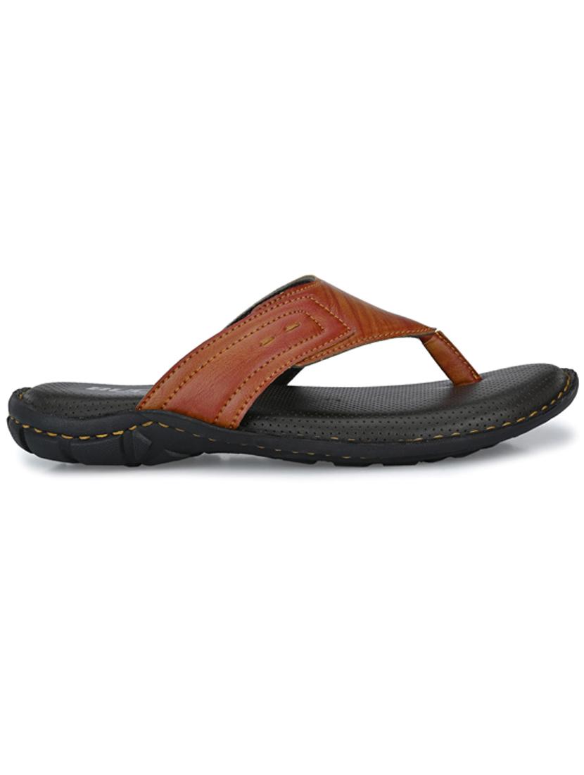 men brown slip on slipper - 21279895 - Standard Image - 2