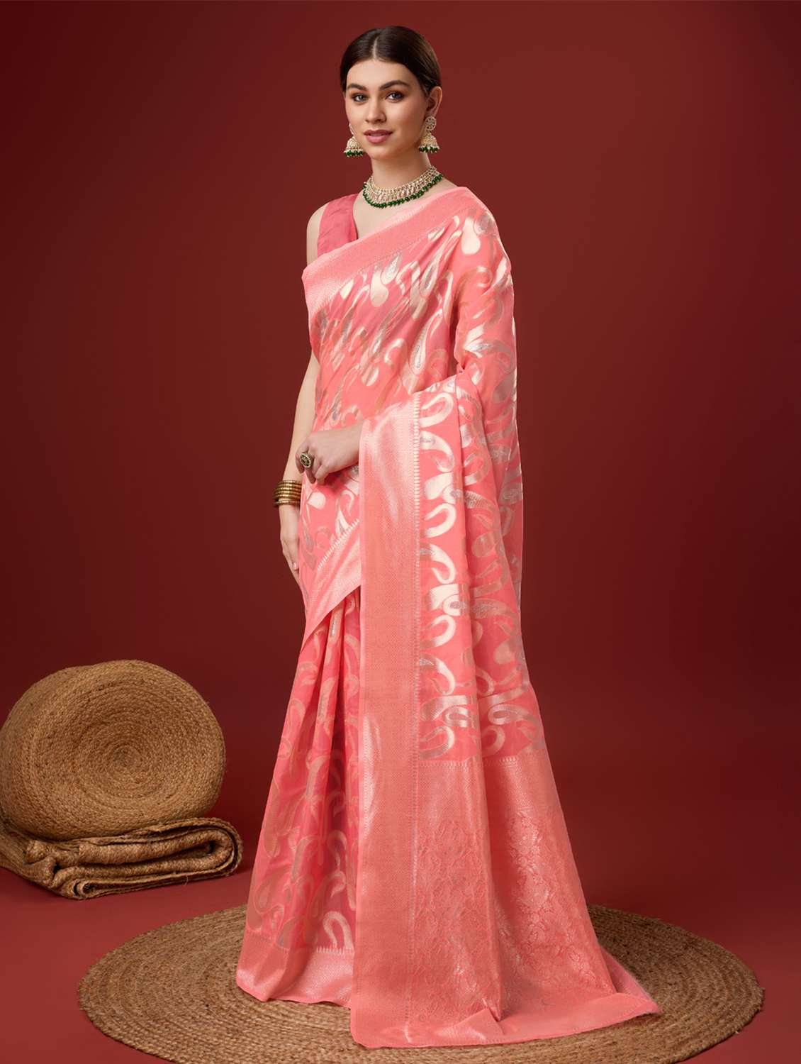 women self design tussar saree with blouse - 21279965 -  Standard Image - 2