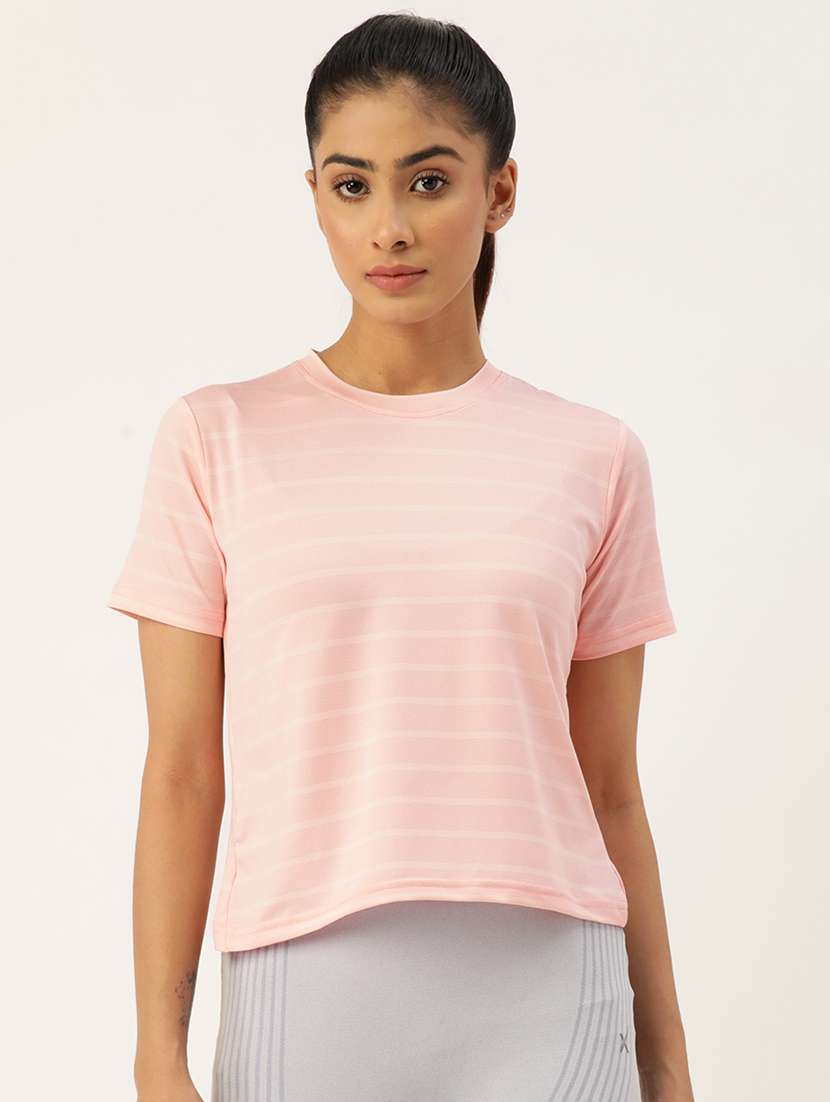 women all over print round neck t-shirt