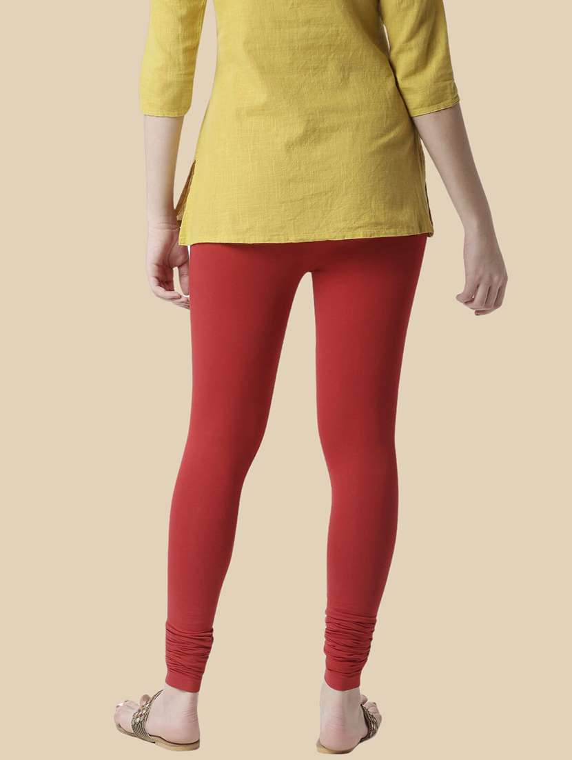 women solid mid rise churidar legging - 21281524 -  Standard Image - 2