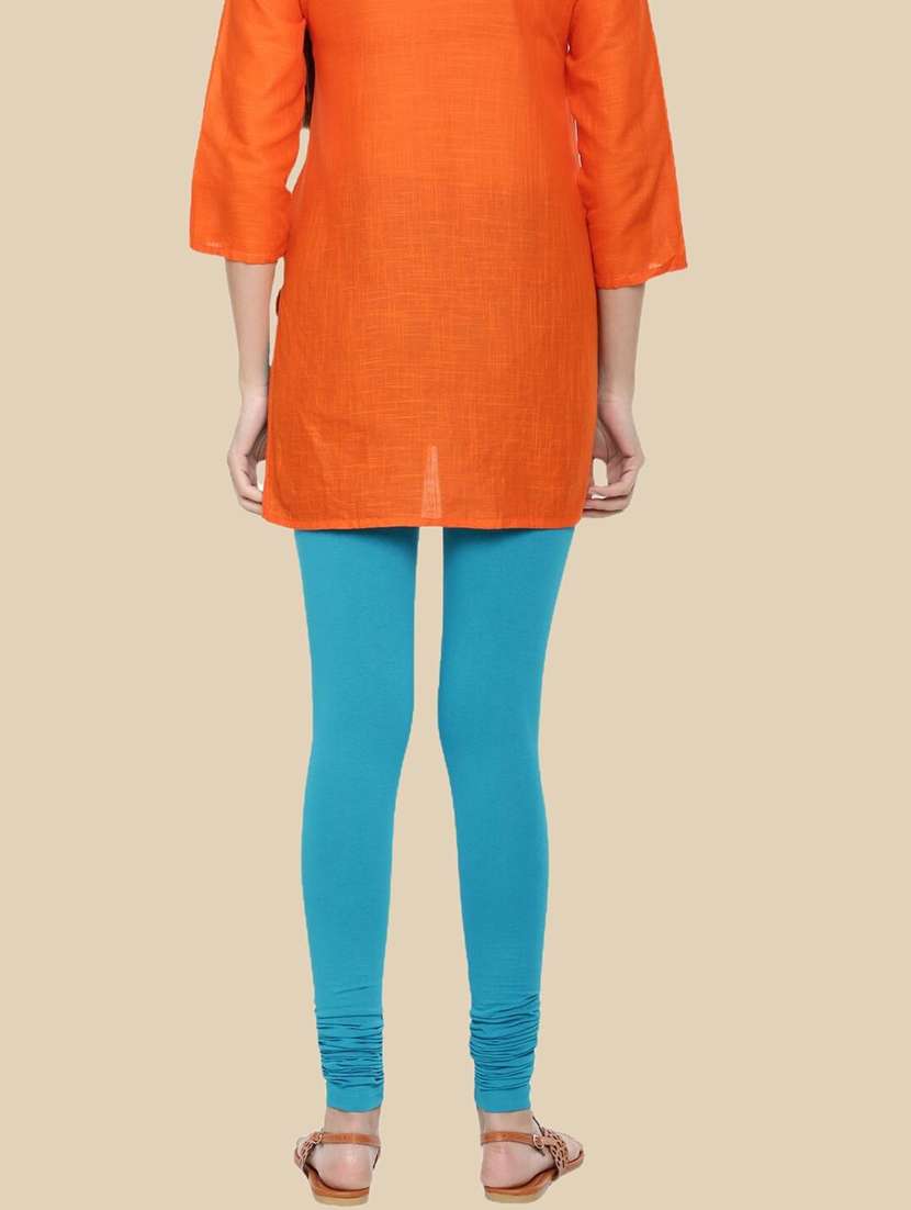 women solid mid rise churidar legging - 21281526 -  Standard Image - 2