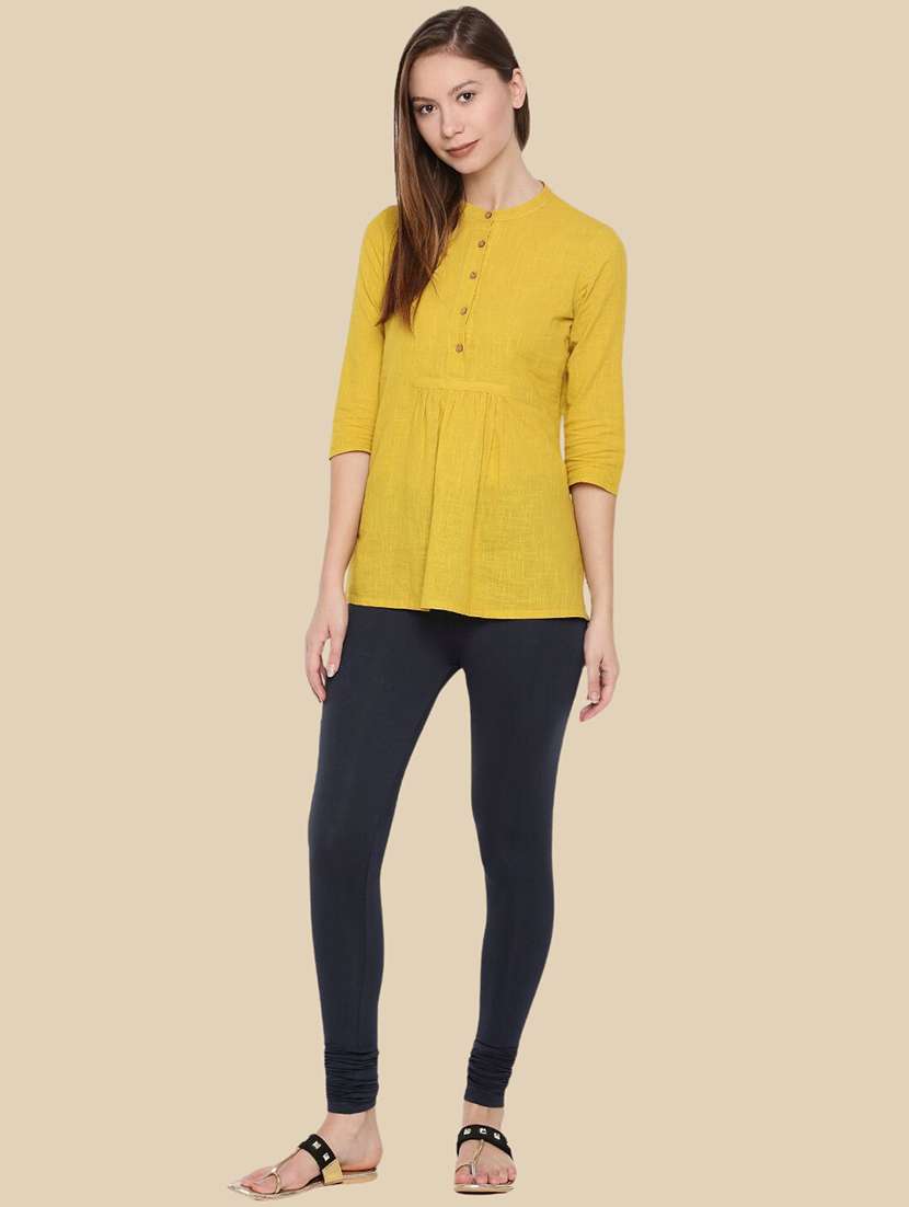 women solid mid rise churidar legging - 21281566 -  Standard Image - 2