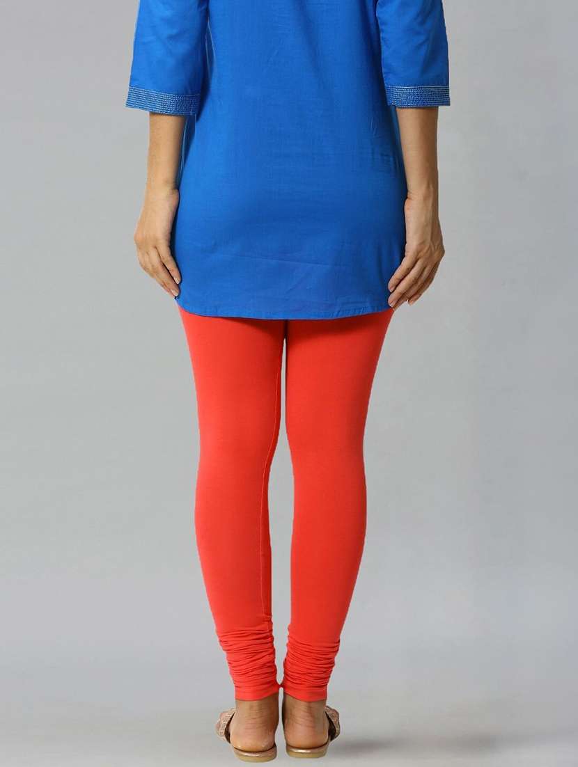 women solid mid rise churidar legging - 21281568 -  Standard Image - 2