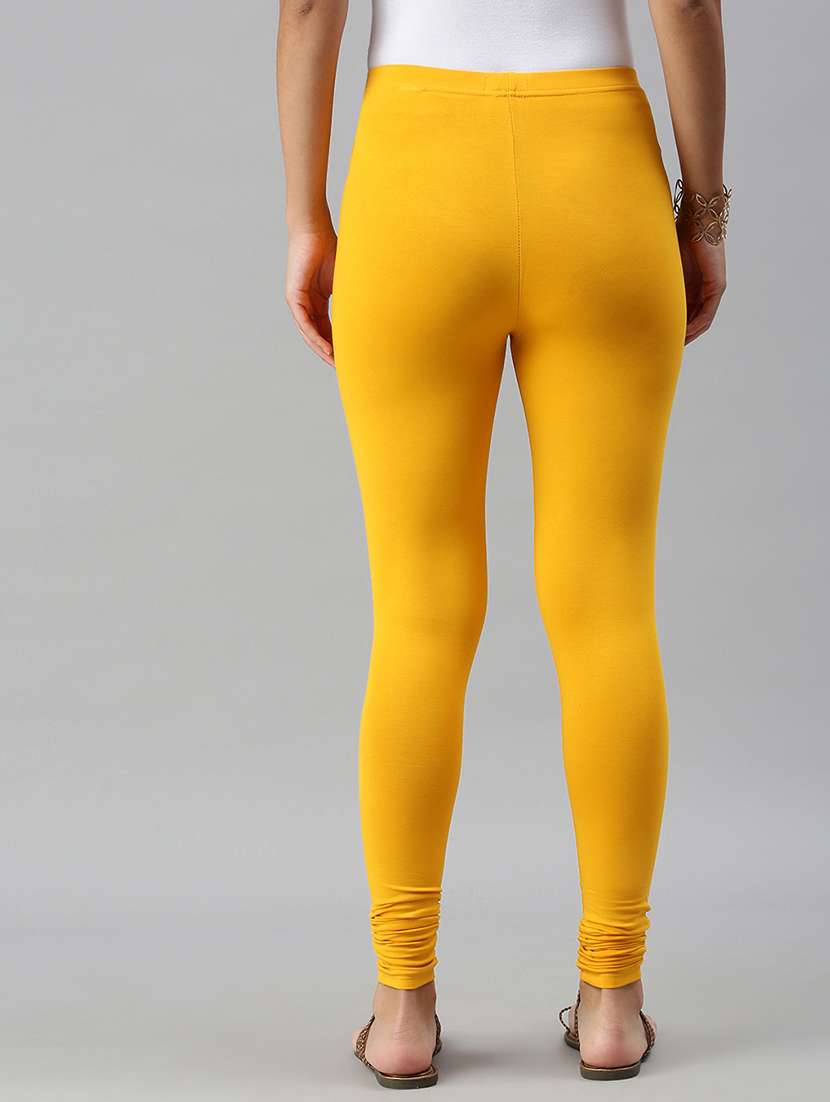 Women Solid Mid Rise Churidar Legging - 21281574 -  Standard Image - 2