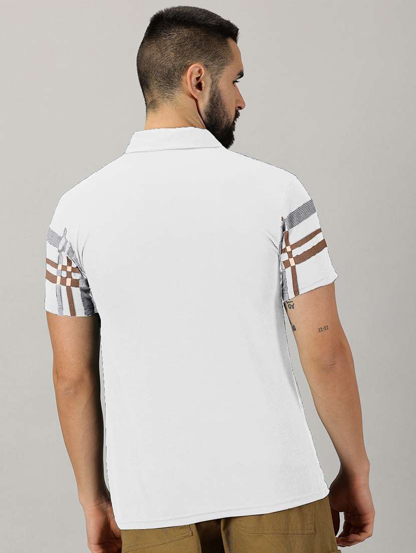 men checkered cotton polo t-shirt - 21281735 - Standard Image - 2